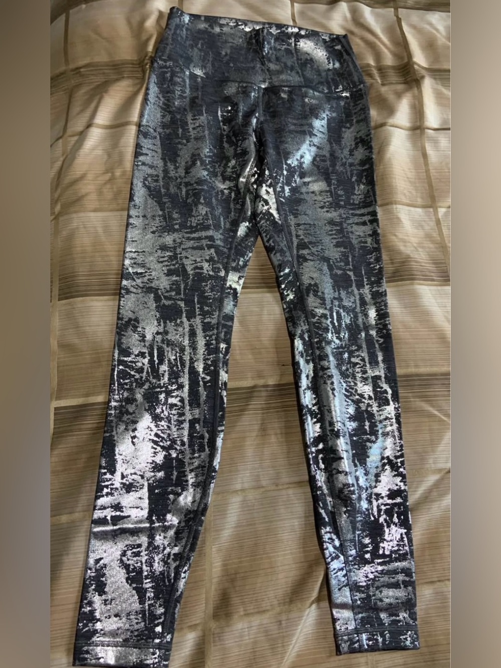 lululemon athletica Metallic Black & Silver High-Rise Jeggings